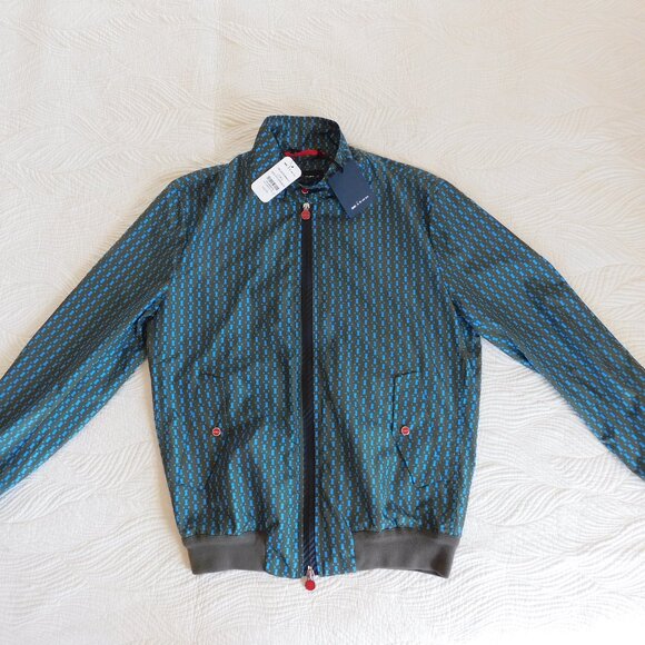NWT Kiton Cima M bomber jacket lightweight golf sailing tennis windbreaker Italy - Picture 4 of 15